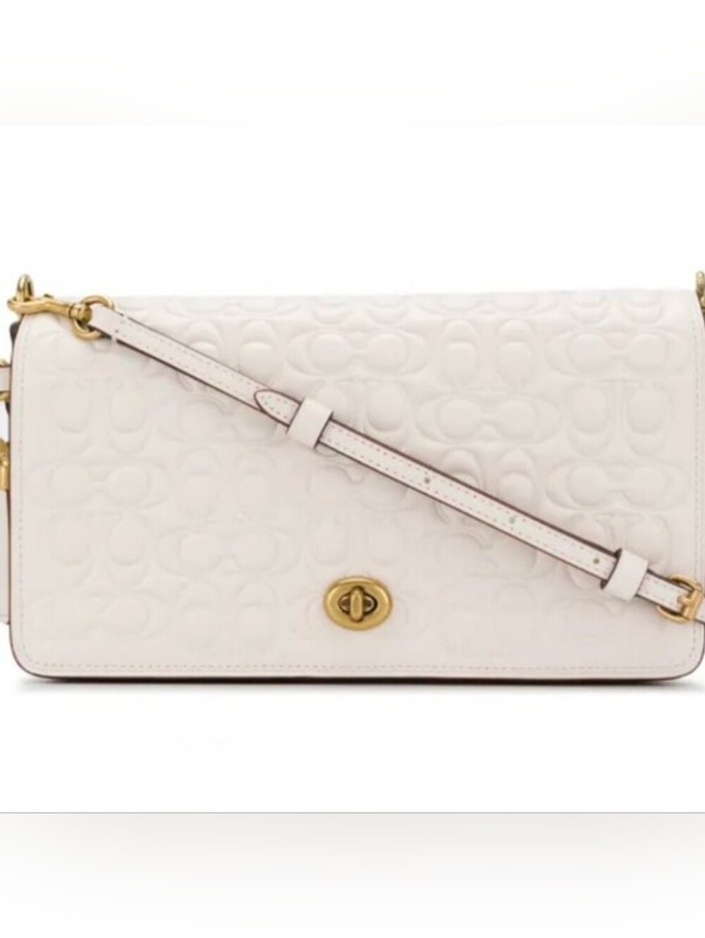 Dinky Coach Handbag In Chalk White - Picture 6 of 9